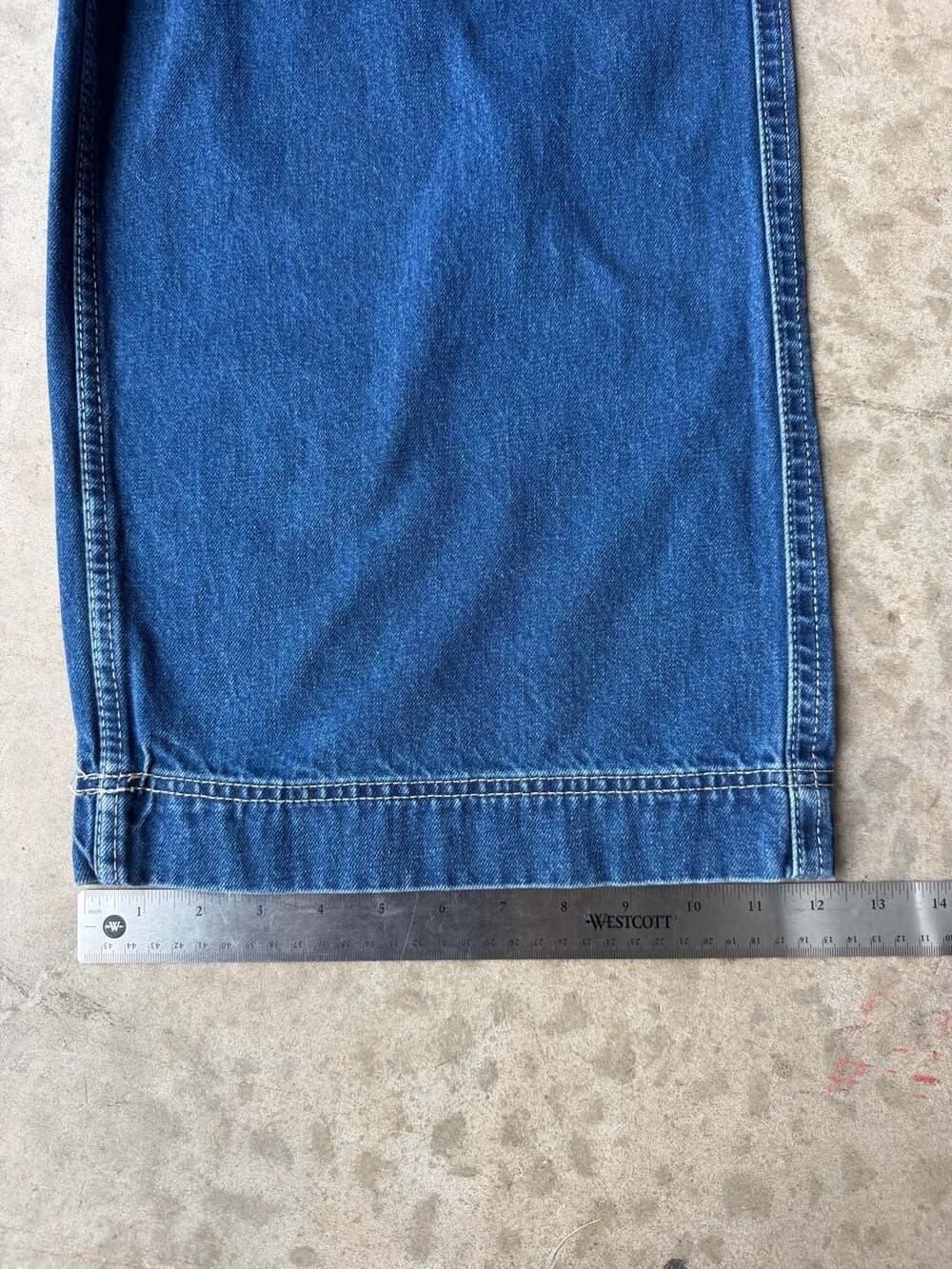 A-Lab 26 Inch Mega Wide Leg Bunny Patch Skater Jeans - Picture 4 of 14